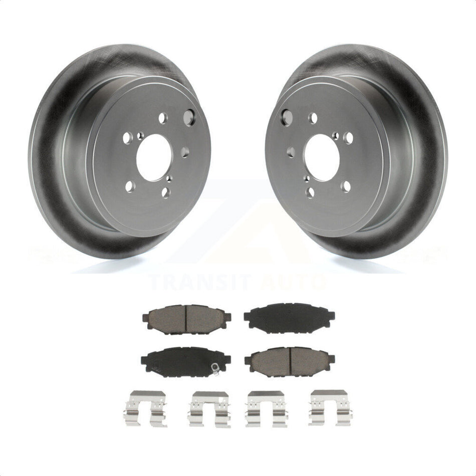 Rear Coated Disc Brake Rotors And Ceramic Pads Kit For Subaru Outback Impreza Forester Legacy Scion FR-S BRZ WRX KGC-101782 by Transit Auto