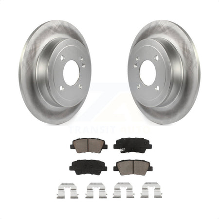 Rear Coated Disc Brake Rotors And Ceramic Pads Kit For Hyundai Accent Kia Rio KGC-101784 by Transit Auto