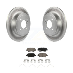 Rear Coated Disc Brake Rotors And Ceramic Pads Kit For Hyundai Accent Kia Rio KGC-101785