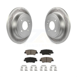 Rear Coated Disc Brake Rotors And Ceramic Pads Kit For 2011 Hyundai Accent KGC-101786
