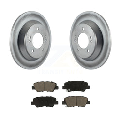 Rear Coated Disc Brake Rotors And Ceramic Pads Kit For 2014-2017 Kia Rondo With Electric Parking KGC-101792