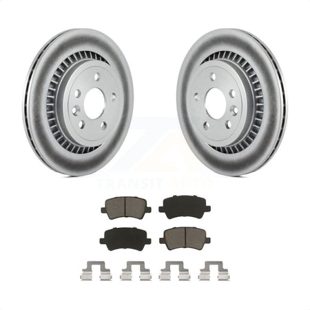 Rear Coated Disc Brake Rotors And Ceramic Pads Kit For 2010-2017 Volvo XC60 KGC-101796 by Transit Auto