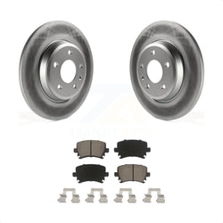 Rear Coated Disc Brake Rotors And Ceramic Pads Kit For 2009 Audi A4 Quattro Convertible With 300mm Diameter Rotor KGC-101797