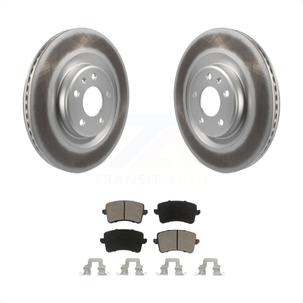 Rear Coated Disc Brake Rotors And Ceramic Pads Kit For Audi Q5 A5 SQ5 Quattro S5 A4 KGC-101801 by Transit Auto