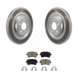 Rear Coated Disc Brake Rotors And Ceramic Pads Kit For Audi Q5 A5 SQ5 Quattro S5 A4 KGC-101801