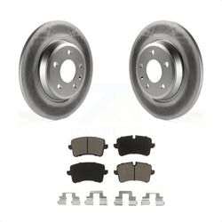 Rear Coated Disc Brake Rotors And Ceramic Pads Kit For Audi A7 Quattro A6 KGC-101803