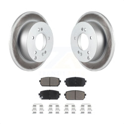 Rear Coated Disc Brake Rotors And Ceramic Pads Kit For 2007-2012 Kia Rondo KGC-101808