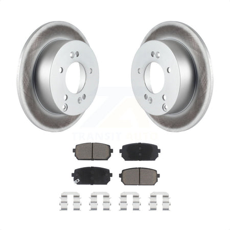 Rear Coated Disc Brake Rotors And Ceramic Pads Kit For 2007-2012 Kia Rondo KGC-101808 by Transit Auto