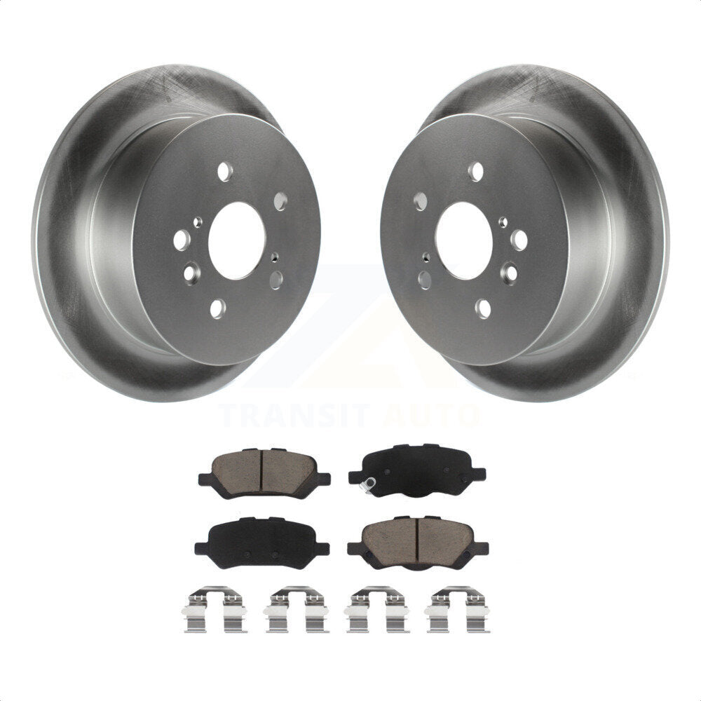 Rear Coated Disc Brake Rotors And Ceramic Pads Kit For 2009-2016 Toyota Venza KGC-101809 by Transit Auto