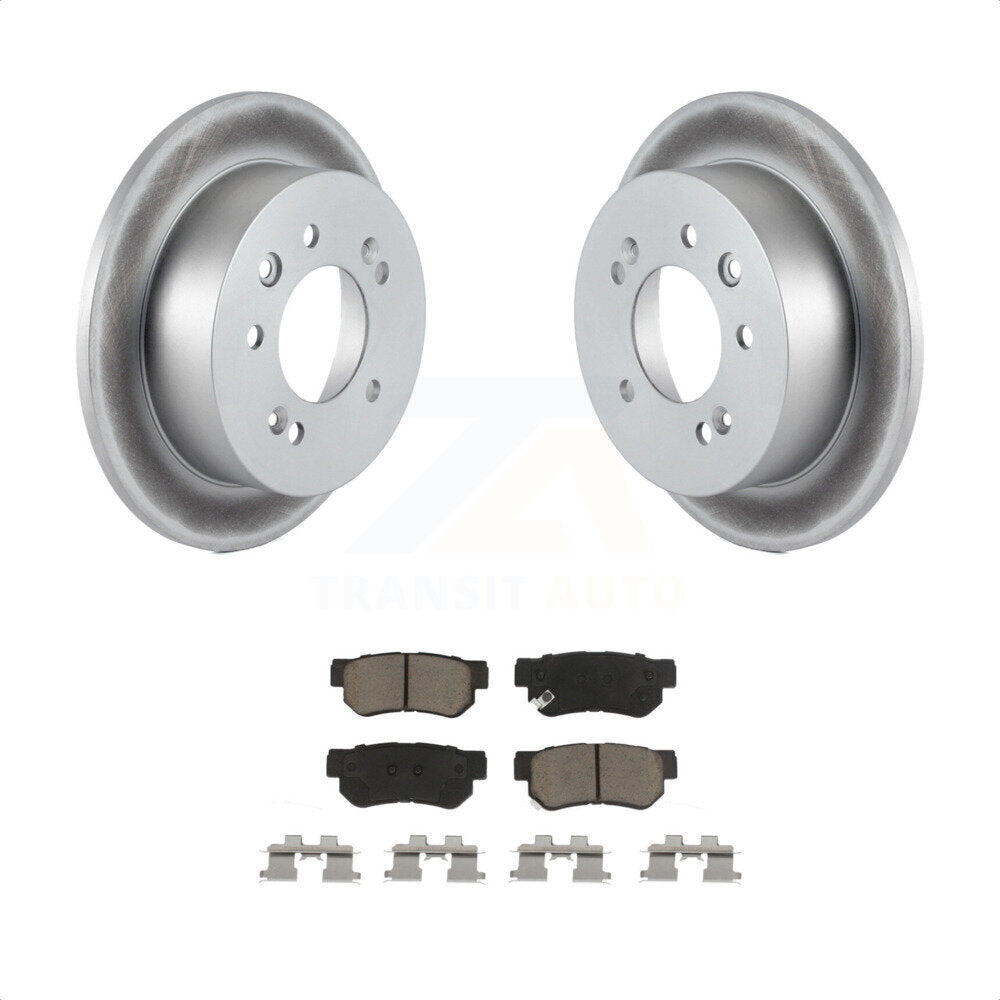 Rear Coated Disc Brake Rotors And Ceramic Pads Kit For Hyundai Elantra KGC-101813 by Transit Auto