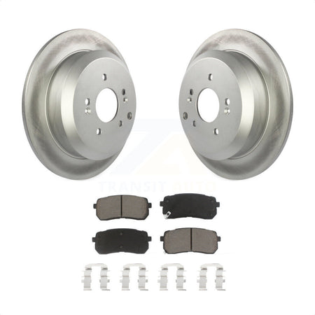 Rear Coated Disc Brake Rotors And Ceramic Pads Kit For 2007-2012 Hyundai Veracruz KGC-101815 by Transit Auto