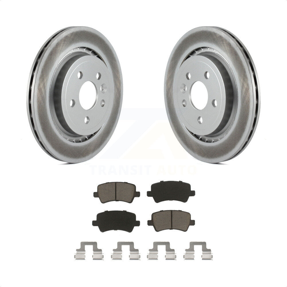 Rear Coated Disc Brake Rotors And Ceramic Pads Kit For Volvo S60 XC70 S80 V60 V70 KGC-101818 by Transit Auto