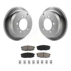Rear Coated Disc Brake Rotors And Ceramic Pads Kit For Toyota Tundra Sequoia Lexus LX570 Land Cruiser KGC-101825