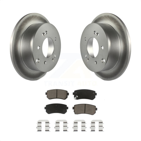 Rear Coated Disc Brake Rotors And Ceramic Pads Kit For Kia Forte Koup Forte5 KGC-101827 by Transit Auto