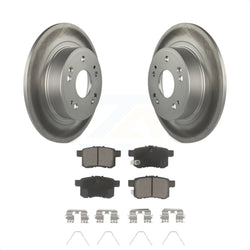 Rear Coated Disc Brake Rotors And Ceramic Pads Kit For Honda Accord Acura TSX KGC-101838