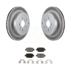 Rear Coated Disc Brake Rotors And Ceramic Pads Kit For 2008-2011 Land Rover LR2 KGC-101840