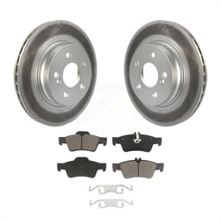 Rear Coated Disc Brake Rotors And Ceramic Pads Kit For Mercedes-Benz E550 With 300mm Diameter Rotor KGC-101844