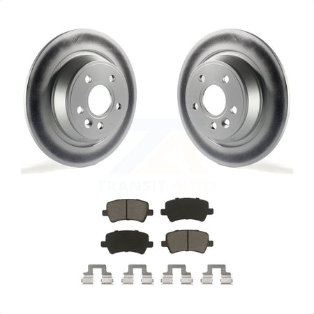 Rear Coated Disc Brake Rotors And Ceramic Pads Kit For 2012-2015 Land Rover Range Evoque KGC-101847 by Transit Auto