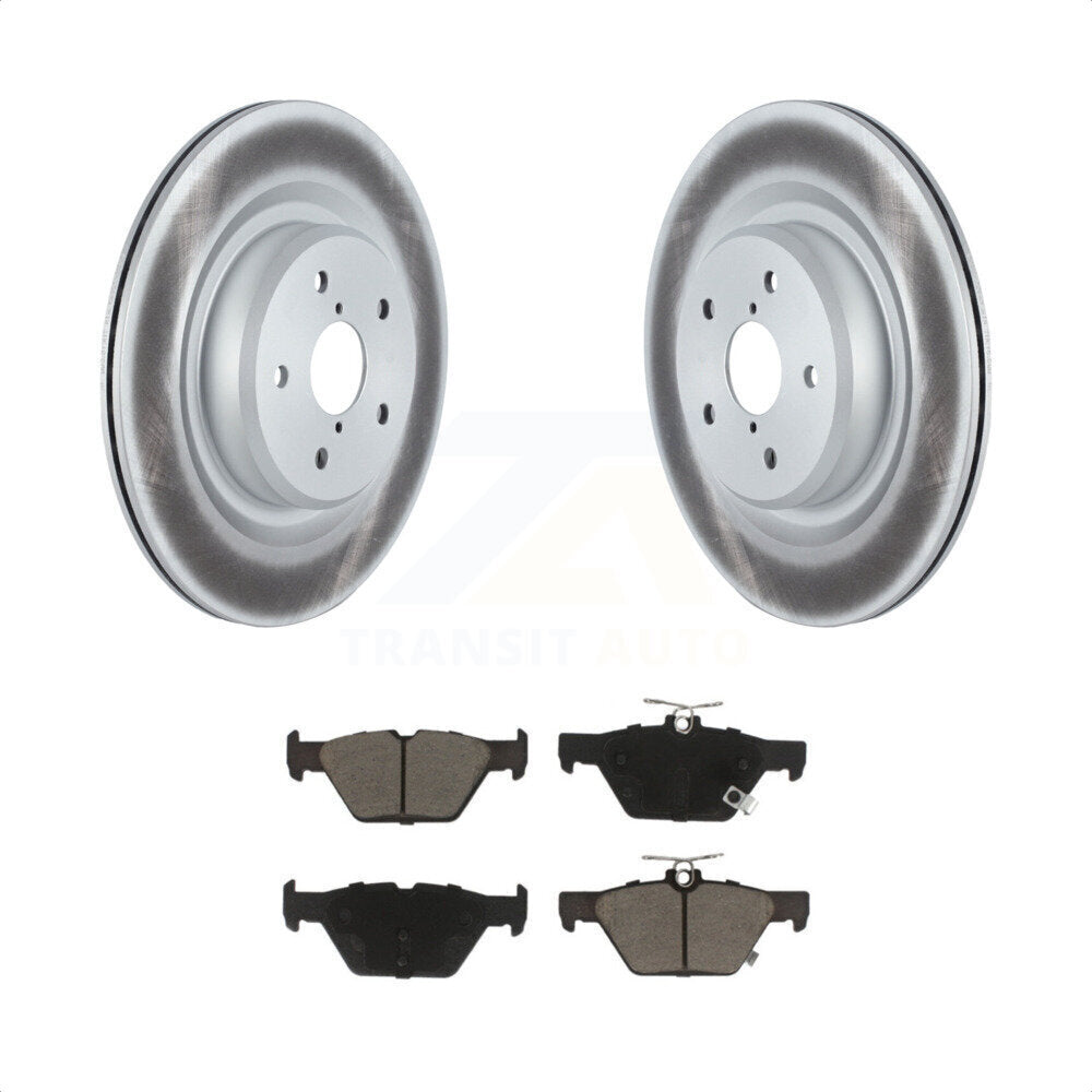 Rear Coated Disc Brake Rotors And Ceramic Pads Kit For 2019-2022 Subaru Ascent KGC-101848 by Transit Auto