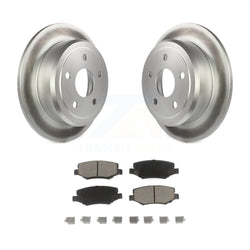 Rear Coated Disc Brake Rotors And Ceramic Pads Kit For Jeep Wrangler JK KGC-101858
