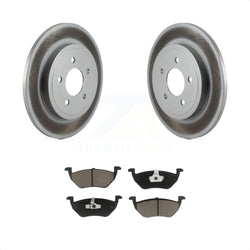 Rear Coated Disc Brake Rotors And Ceramic Pads Kit For Ford Escape Mercury Mariner Mazda Tribute KGC-101863