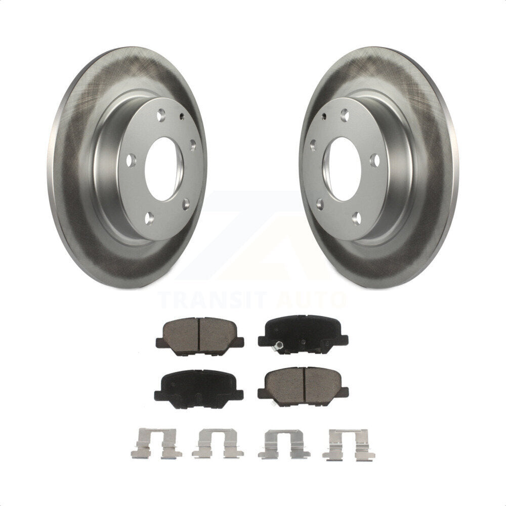 Rear Coated Disc Brake Rotors And Ceramic Pads Kit For Mazda 3 Sport KGC-101884 by Transit Auto