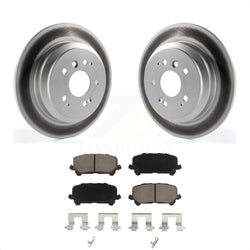 Rear Coated Disc Brake Rotors And Ceramic Pads Kit For Honda Pilot Ridgeline Passport KGC-101889
