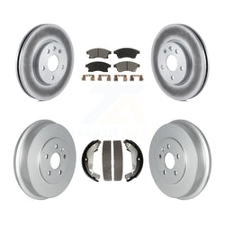 Front Rear Coated Disc Brake Rotors Ceramic Pads And Drum Kit For Chevrolet Cruze Limited KGC-101992