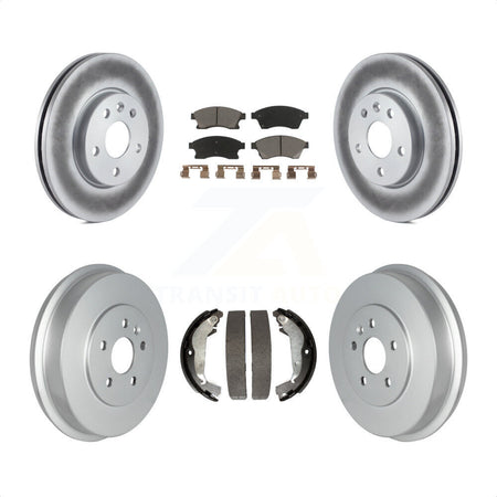 Front Rear Coated Disc Brake Rotors Ceramic Pads And Drum Kit For Chevrolet Cruze Limited KGC-101992 by Transit Auto