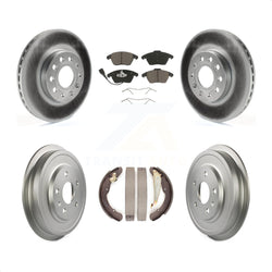 Front Rear Coated Disc Brake Rotors Ceramic Pads And Drum Kit For Volkswagen Jetta Beetle With 288mm Diameter Rotor KGC-101996