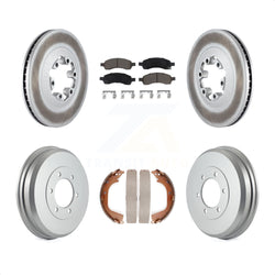 Front Rear Coated Disc Brake Rotors Ceramic Pads And Drum Kit For Chevrolet Colorado GMC Canyon KGC-101997