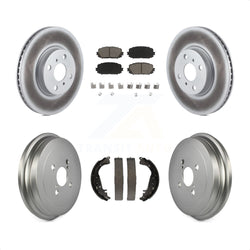 Front Rear Coated Disc Brake Rotors Ceramic Pads And Drum Kit For Toyota Yaris KGC-102021