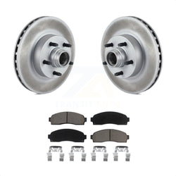 Front Coated Disc Brake Rotors Hub Assembly And Ceramic Pads Kit For Ford Ranger Mazda B2300 B3000 B4000 KGC-102048