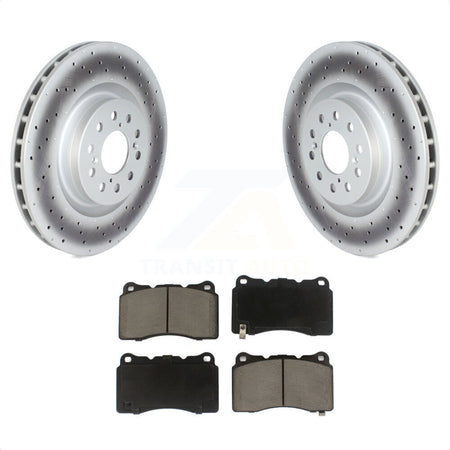 Front Coated Disc Brake Rotors And Ceramic Pads Kit For 2017-2019 Honda Civic Type R KGC-102126 by Transit Auto