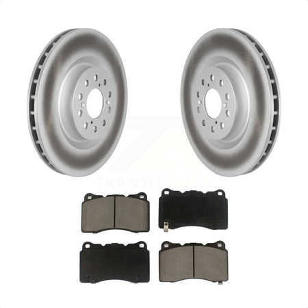 Front Coated Disc Brake Rotors And Ceramic Pads Kit For 2017-2019 Honda Civic Type R KGC-102127 by Transit Auto