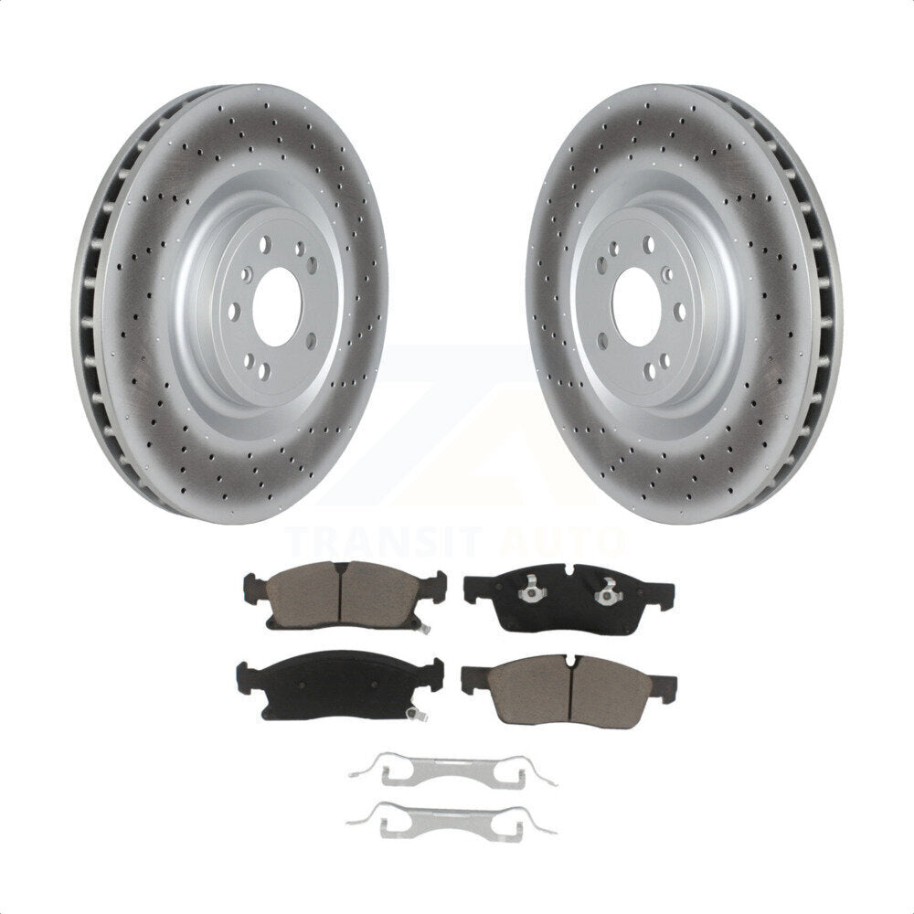 Front Coated Disc Brake Rotors And Ceramic Pads Kit For Mercedes-Benz ML350 GLS450 GL450 GL350 ML400 ML250 KGC-102131 by Transit Auto