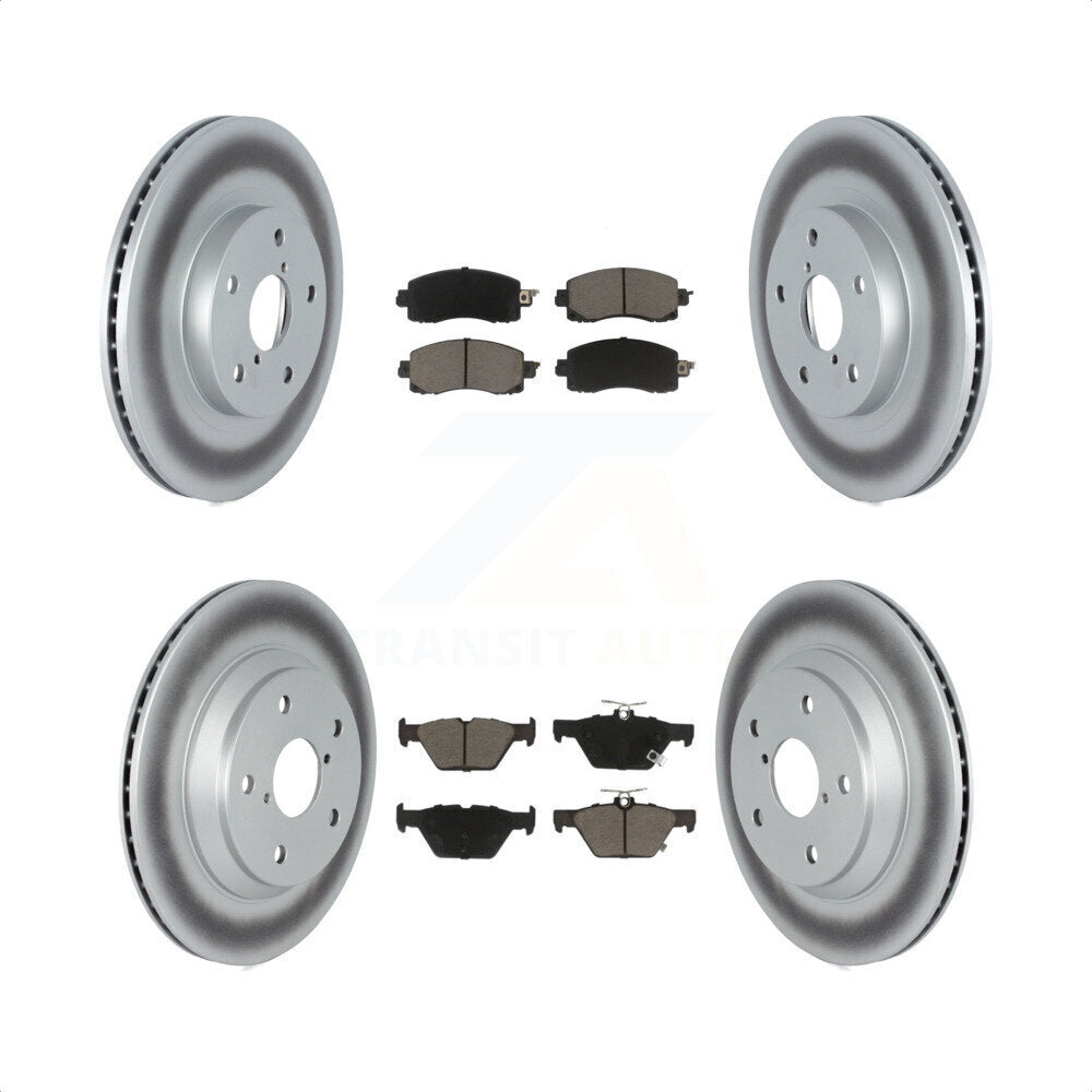 Front Rear Coated Disc Brake Rotors And Ceramic Pads Kit For Subaru Forester KGC-102153 by Transit Auto