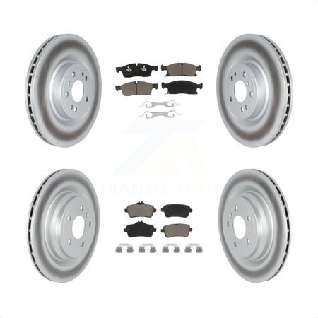 Front Rear Coated Disc Brake Rotors And Ceramic Pads Kit For 2016-2017 Mercedes-Benz GLE400 With AMG Package KGC-102156 by Transit Auto