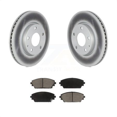 Front Coated Disc Brake Rotors And Ceramic Pads Kit For Mazda 3 KGC-102186 by Transit Auto