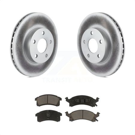 Front Coated Disc Brake Rotors And Ceramic Pads Kit For Chevrolet Cavalier Pontiac Sunfire Grand Am Buick Skylark Corsica Oldsmobile Achieva Beretta Sunbird Cutlass Calais KGC-102192 by Transit Auto