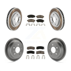 Front Rear Coated Disc Brake Rotors And Ceramic Pads Kit For Buick Century Pontiac Grand Prix Chevrolet Venture Regal Oldsmobile Intrigue Montana Trans Sport KGC-102256