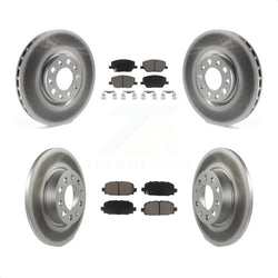 Front Rear Coated Disc Brake Rotors And Ceramic Pads Kit For Jeep Compass KGC-102260