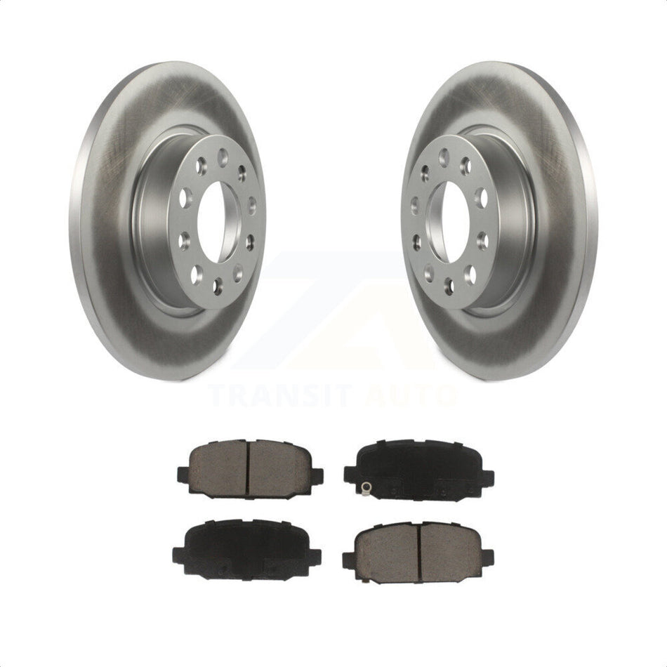 Rear Coated Disc Brake Rotors And Ceramic Pads Kit For Jeep Compass KGC-102265 by Transit Auto