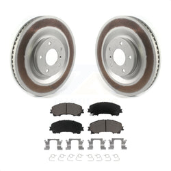 Front Coated Disc Brake Rotors And Ceramic Pads Kit For INFINITI QX50 QX55 KGC-102267