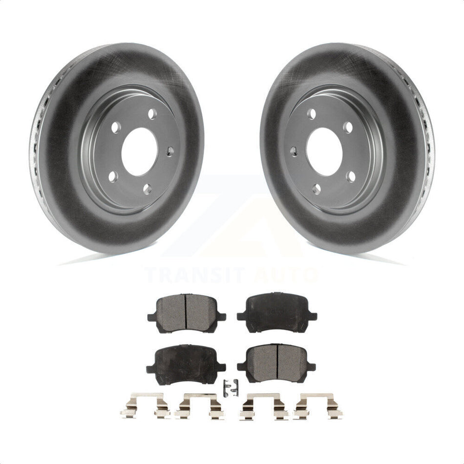 Front Coated Disc Brake Rotors And Semi-Metallic Pads Kit For Chevrolet Malibu Pontiac G6 Cobalt Saturn Aura G5 KGF-100024 by Transit Auto