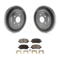 Front Coated Disc Brake Rotors And Semi-Metallic Pads Kit For 2010 Pontiac G5 With Rear Brakes KGF-100025