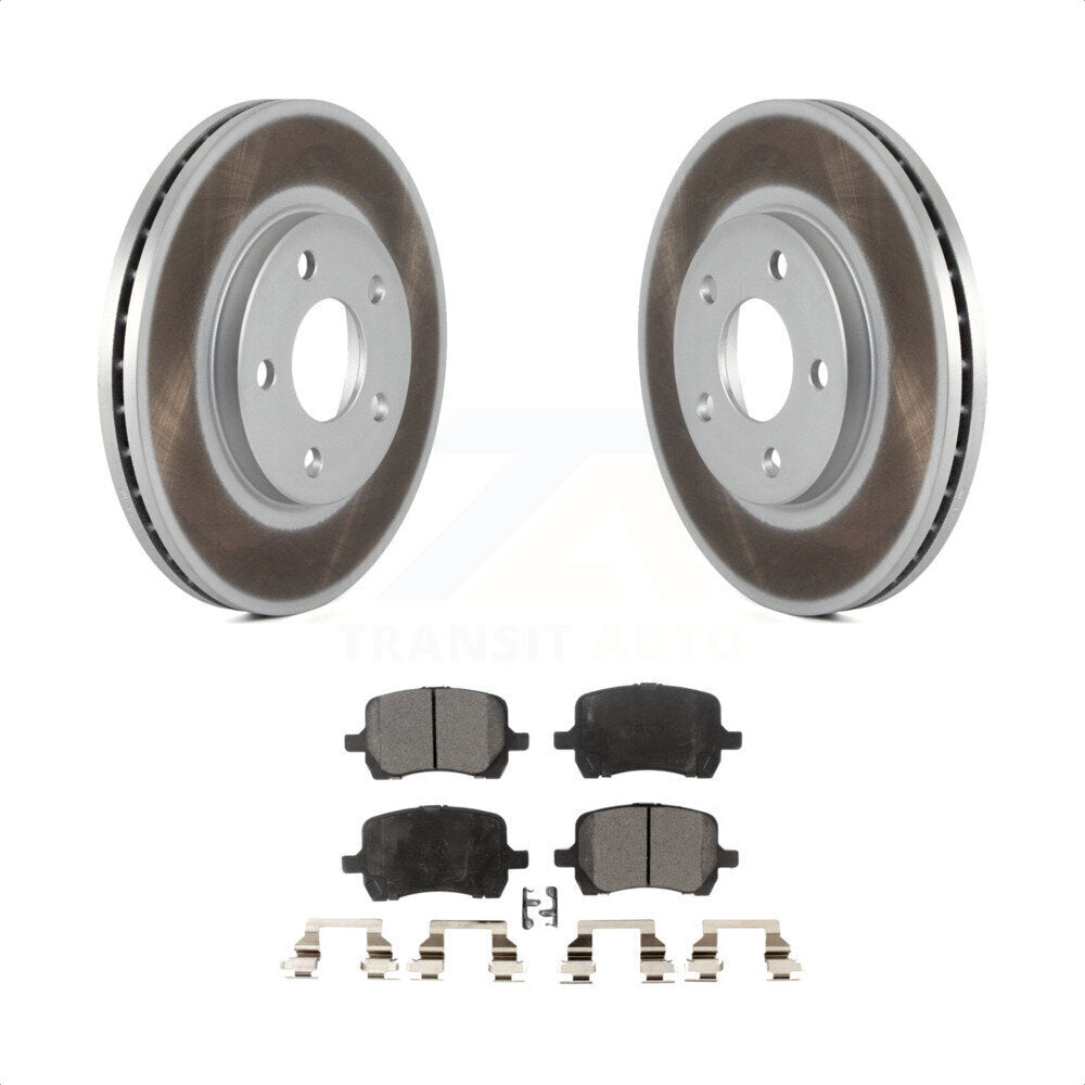 Front Coated Disc Brake Rotors And Semi-Metallic Pads Kit For Chevrolet Malibu Pontiac G6 KGF-100031 by Transit Auto