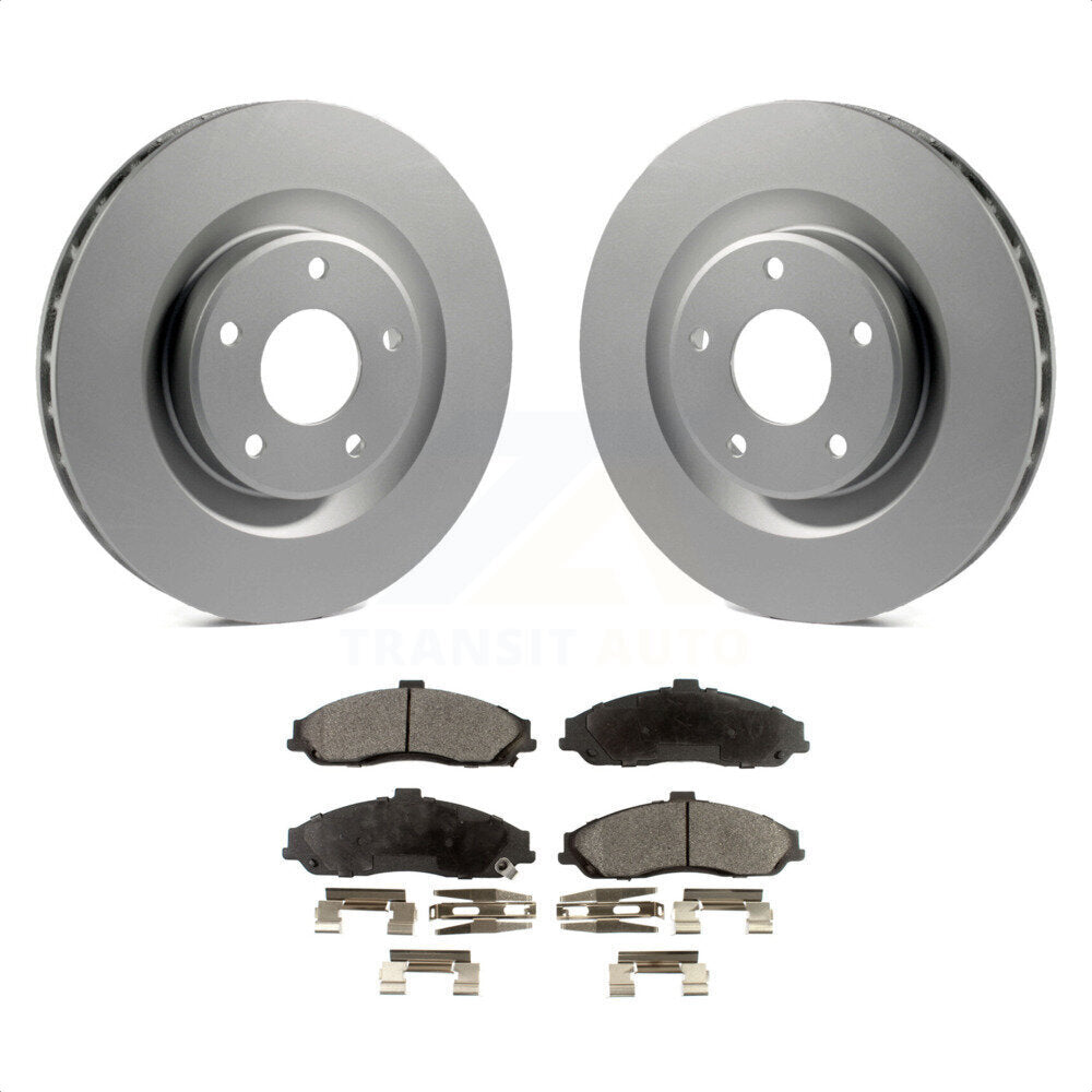 Front Coated Disc Brake Rotors And Semi-Metallic Pads Kit For Chevrolet Corvette Cadillac XLR KGF-100032 by Transit Auto