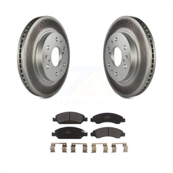 Front Coat Brake Rotor Semi-Metallic Pad Kit For Chevrolet Silverado 1500 GMC Sierra Tahoe Cadillac Yukon Suburban Escalade XL Classic XTS Avalanche ESV Express LD EXT Savana KGF-100035