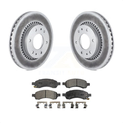 Front Coated Disc Brake Rotors And Semi-Metallic Pads Kit For Chevrolet Trailblazer GMC Envoy Buick Rainier Isuzu Ascender KGF-100040
